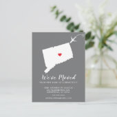 引っ越しアナウンス州コネチカットポストカード ポストカード (スタンド正面)