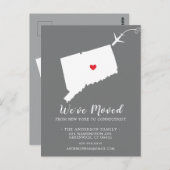 引っ越しアナウンス州コネチカットポストカード ポストカード (正面/裏面)
