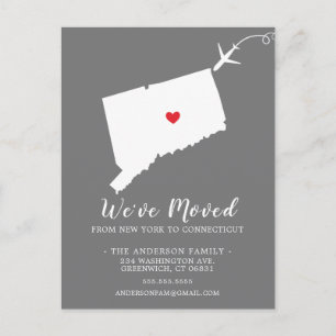 引っ越しアナウンス州コネチカットポストカード ポストカード
