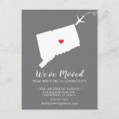 引っ越しアナウンス州コネチカットポストカード ポストカード (正面)