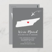 引っ越しアナウンス州テネシーのはがき ポストカード (正面/裏面)