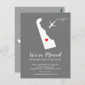 引っ越しアナウンス州デラウェアポストカード ポストカード (正面/裏面)