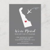 引っ越しアナウンス州デラウェアポストカード ポストカード (正面)