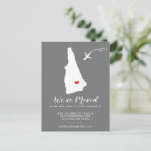 引っ越しアナウンス州ニューハンプシャーポストカード ポストカード (スタンド正面)