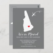 引っ越しアナウンス州ニューハンプシャーポストカード ポストカード (正面/裏面)