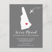 引っ越しアナウンス州ニューハンプシャーポストカード ポストカード (正面)