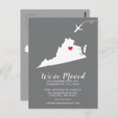 引っ越しアナウンス州バージニア郵便カード ポストカード (正面/裏面)