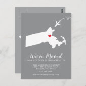 引っ越しアナウンス州マサチューセッツ郵便カード ポストカード (正面/裏面)