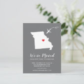 引っ越しアナウンス州ミズーリはがき ポストカード (スタンド正面)