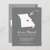 引っ越しアナウンス州ミズーリはがき ポストカード (正面/裏面)