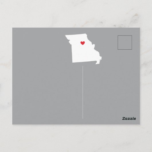 引っ越しアナウンス州ミズーリはがき ポストカード (裏面)