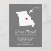 引っ越しアナウンス州ミズーリはがき ポストカード (正面)