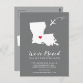 引っ越しアナウンス州ルイジアナポストカード ポストカード (正面/裏面)
