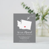 引っ越しアナウンス州ワシントン ポストカード (スタンド正面)