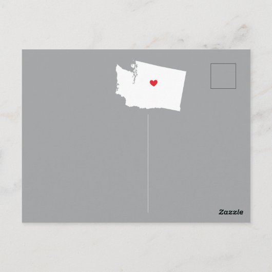 引っ越しアナウンス州ワシントン ポストカード (裏面)