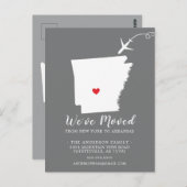 引っ越しアナウンス州ARKANSASポストカード ポストカード (正面/裏面)