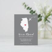 引っ越しアナウンス州ILLINOISポストカード ポストカード (スタンド正面)