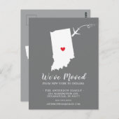 引っ越しアナウンス州INDIANAポストカード ポストカード (正面/裏面)