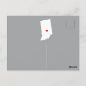 引っ越しアナウンス州INDIANAポストカード ポストカード (裏面)