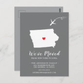 引っ越しアナウンス州IOWAポストカード ポストカード (正面/裏面)