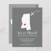 引っ越しアナウンス州MISSISPIPIポストカード ポストカード (正面/裏面)