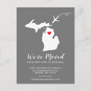引っ越しアナウンス州MONTANAポストカード ポストカード