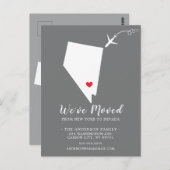 引っ越しアナウンス州NEVADAポストカード ポストカード (正面/裏面)