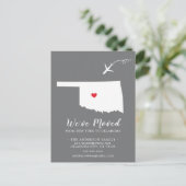 引っ越しアナウンス州OKLAHOMAポストカード ポストカード (スタンド正面)