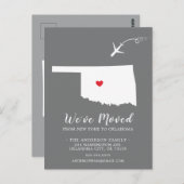 引っ越しアナウンス州OKLAHOMAポストカード ポストカード (正面/裏面)