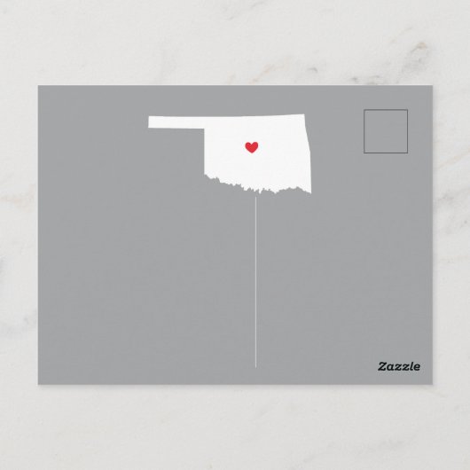 引っ越しアナウンス州OKLAHOMAポストカード ポストカード (裏面)