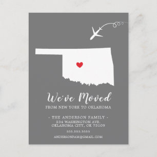 引っ越しアナウンス州OKLAHOMAポストカード ポストカード
