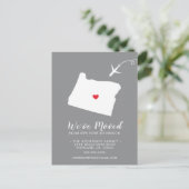 引っ越しアナウンス州OREGONはがき ポストカード (スタンド正面)