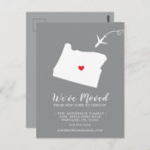 引っ越しアナウンス州OREGONはがき ポストカード (正面/裏面)