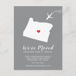 引っ越しアナウンス州OREGONはがき ポストカード