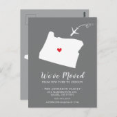 引っ越しアナウンス州OREGONはがき ポストカード (正面/裏面)