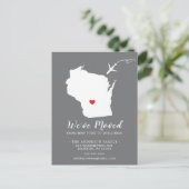 引っ越しアナウンス州WISCONSINポストカード ポストカード (スタンド正面)