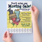 引っ越しセール カスタマイズ可能なチラシ チラシ (手)