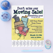 引っ越しセール カスタマイズ可能なチラシ チラシ (シングル)