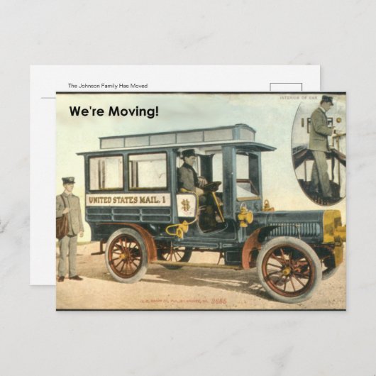 引っ越し中ですが、郵便トラックはがきを使用しません ポストカード (正面/裏面)