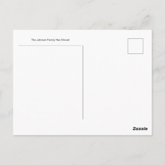 引っ越し中ですが、郵便トラックはがきを使用しません ポストカード (裏面)