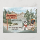 引っ越し中(しゅ)ナウザー・ドッグウッズ新住所 案内ポストカード (正面)