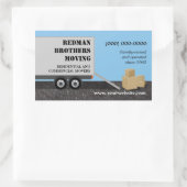 引っ越し会社のステッカー 長方形シール (バッグ)