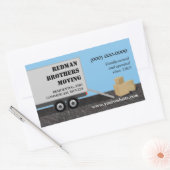 引っ越し会社のステッカー 長方形シール (封筒)