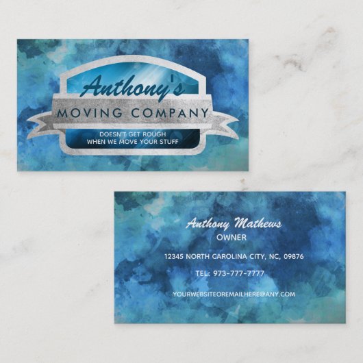 引っ越し会社のスローガン名刺 名刺 (正面/裏面)