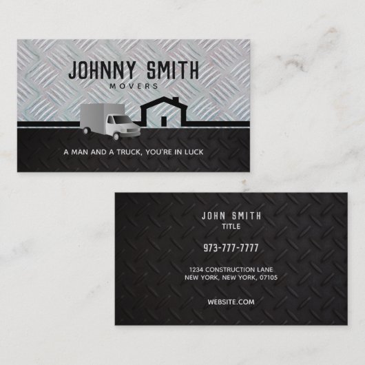 引っ越し会社のスローガン名刺 名刺 (正面/裏面)