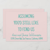 引っ越し先を見つけたいと思うおもしろいと 案内状 (正面/裏面)