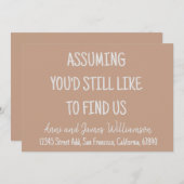 引っ越し先を見つけたいと思うおもしろいと 案内状 (正面/裏面)