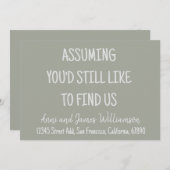 引っ越し先を見つけたいと思うおもしろいと 案内状 (正面/裏面)