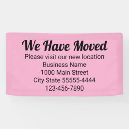 引っ越し場所はピンク 横断幕