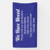 引っ越し場所は青 横断幕 (縦)